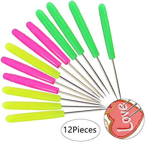 Gooday 12 PCS Scriber Needle Modelling Tool Marking Patterns Icing Sugarcraft Cake Decorating (12 Pieces) - Thumbnail 7