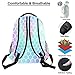 Wamika Colorful Mermaid Scale Backpacks for Girls Women, Rainbow Marble Galaxy Computer Laptop Backpack, Fish Scales Kid’s School Book Bag, Casual Travel Camping Daypack
