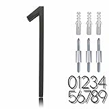 5" Zinc Alloy Floating House Number, Metal Modern