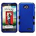 Asmyna TUFF Hybrid Phone Cover for LG Optimus Exceed 2/Optimus L70 - Retail Packaging - Blue/Black