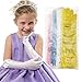 CODOHI Girls Satin Dress Princess Gloves (4 Pairs) for Tea Party -for Age 4-10