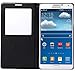Luxury Leather Smart S View Flip Cover Folio Case For Samsung Galaxy Note 3 - Black