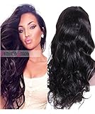 Premier Wig Body Wave Lace Front Wigs-Glueless Brazilian Remy Human Hair Natural Deep Body Wave Lace Wigs with Baby Hair for Black Women (16 Inch natural color wig)