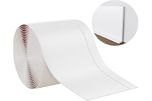 Junsen Vinyl Wall Base Flexible Baseboard Molding Trim 5 Inches X 60 Feet Self-Adhesive Peel and Stick Rubber Cove Flooring Base Outside Corner Molding Trim