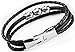 Golastartery Punk Alloy Skull Head Rope Leather Bracelets