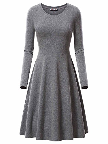 KIRA Round Neck, Women's Fashion Round Neck Knee Length Dress 17033-9 Large