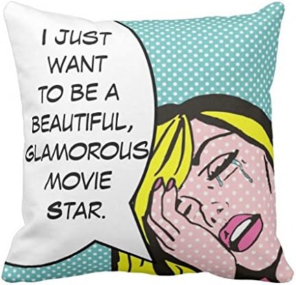 Movie Star Pop Art Throw Pillow case 16*16