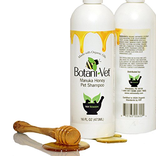 BotaniVet Certified Organic Manuka Honey Pet Shampoo 16 Oz 100