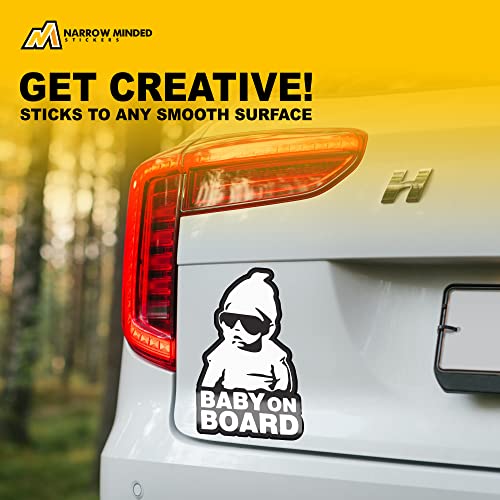 Baby on Board Sticker for Cars Funny, Baby Carlos Hangover, Black and