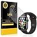 LK 6 Pack Screen Protector for Apple Watch 40mm / 38mm (Series 5/4/3/2/1 Compatible), Max Coverage Screen Protector HD Clear Bubble-Free Film primary