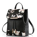 WINK KANGAROO Fashion Shoulder Bag Rucksack PU Leather Women Girls Ladies Backpack Travel bag (Butterfly B)