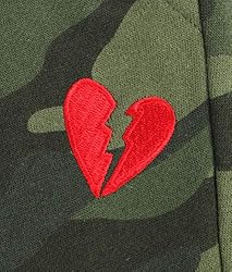 Riot Society Broken Heart Embroidered Mens Joggers