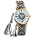 JewelryWe Wholesale Lot of 3 Women Friendship Bracelet Braid Watches with Vintage Feather Dial Mothers Day Gift