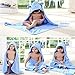 Baby Hooded Toddler Towel with Bear Ear- Soft and Thick 100% Cotton Bath Set for Kids Girls Boys Infant and Toddler, Good Choice (Blue)