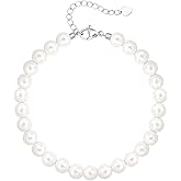 POTESSA Healing Stone Beaded Bracelets for Women Semi-Precious Gemstones Bracelets Pearl Beaded Bracelet Adjustable Strand Bracelets 6MM