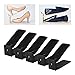 HARRA HOME Premium 3 Level Adjustable Shoe Slots Organizer Space Saver, Double Shoe Rack Storage Holder For Closet, Easy Shoe Stacker For Sneaker High Low Heels Boots Flats Sandals, Black, Pack of 5