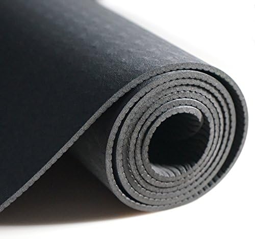 McBly Hot Yoga Mat,High Rebound and Textured Surface with Carrying Strap for Exercise and Pilates (0.15”Thick, Black)