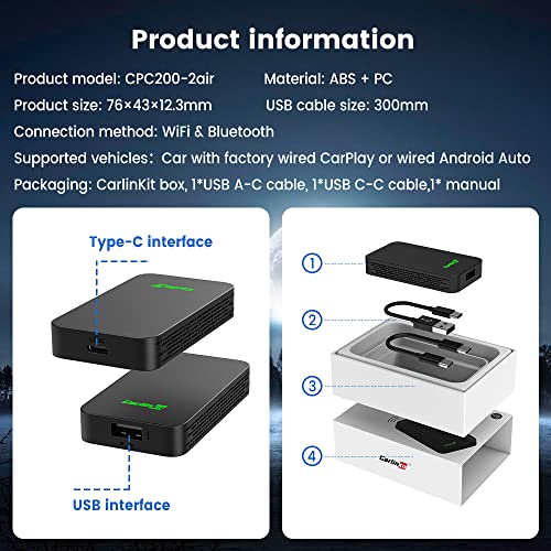 MENDUNER Wireless Auto Adapter - 2-in-1 Für Android Auto & Apple CarPlay