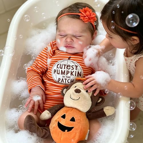 Anano Reborn Toddler Baby Dolls Silicone Full Body Girl 45CM Reborn Babies Silicone Full Body Realistic and Newborn Anatomically Correct with Implanted Hair