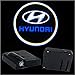 2Pcs Wireless Universal Car Projection LED Projector Door Shadow Light Welcome Light Laser Emblem Logo Lamps Kit For Hyundai, No Drilling Requiredthumb 1