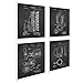 Vintage Beer Brewing Decor Posters Set of 4 Unframed Patent Art Chalkboard Rec Room Wall Decor Gnosis Picture Archive Patents Beer CHk4A