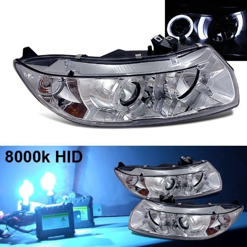Eautolight 8000k Slim Xenon HID Kit + 2006-2010 Honda Civic Halo Projector Head Lights