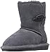 BEARPAW Abigail Shearling Boot (Little Kid/Big Kid),Charcoal,2 M US Little Kid