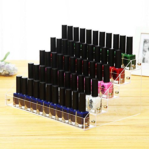 Alpeft 5 layers nail polish display rack, acrylic nail polish bottles holder, nail salon equipment, table nail rack #a203