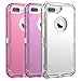 iPhone 8 Plus Case, iPhone 7 Plus Case, Dexnor Transparent Shockproof Heavy Duty Silicone + Hard PC 3 in 1 Cover Defender for iPhone 8 Plus/7 Plus/6s Plus/6 Plus (5.5”) - Clear