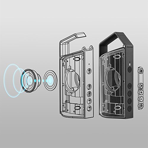 Samesay Portable Bluetooth V4.0 Speaker Mini Stereo Speakers with Multi-colored Led Lights, Build-in Mic for Calls for iPhone, iPod, Samsung