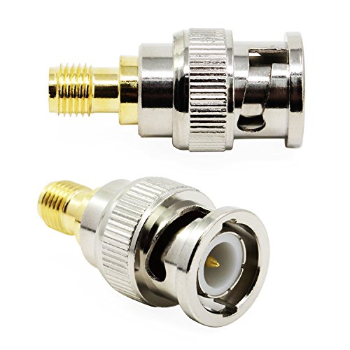ESUMIC BNC Male to SMA Female RF Coaxial Connector Adapter for Antennas Coaxial Cable Wireless LAN Devices and Digital Communication Systems 10Pack - Thumbnail 4