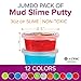 SEYOU Slime Kit, 12 Colors Non-Toxic Clear Crystal Slime Soft Jelly Clay Putty Mud Stress Relief Toy Jelly Toy for Kids & Adult, Includes Foam Balls, Fruit Slices, Moulds and Straws, DIY Slime Making