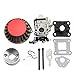 GOOFIT 15mm Carburetor Rebuild Kit with Air Filter for 2 Stroke 43cc 47cc 49cc Standup Gas Scooter Mini ATV Quad Pocket Bike Racing Motorcycle