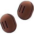 FERYES 2 PCS Makeup Sponge Holder – Shatterproof Eco-Friendly Silicone Beauty Make Up Blender Case for Travel - Brown
