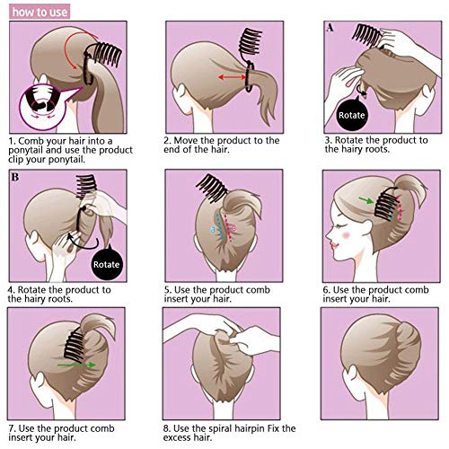 image for Hisight 2pcs Women Girls DIY Fast Styling Volume Insets Hair Clip Boos