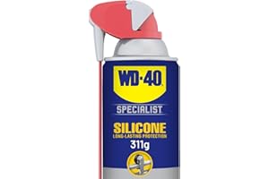 WD-40 Specialist Silicone Lubricant with Smart Straw 311g | Water Resistant, Leaves a Quick-Drying Clear Non-staining Film | 