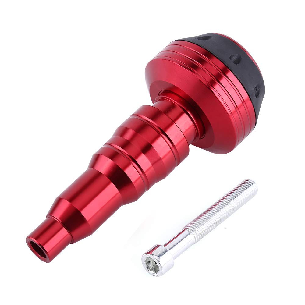 M10 Exhaust Frame Slider - Keenso Motorbike CNC Aluminum Alloy Exhaust Slider Crash Pad Falling Protector Anti Crash Caps, New Style (Red) other modification frame sliders