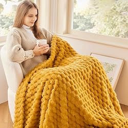NEWCOSPLAY Super Soft Queen Blanket Mustard Yellow
