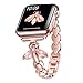 SaNgaiMEi Strap Compatible Apple Watch Ultra Band 49mm 45mm 44mm 42mm 41mm 40mm 38mm Women Bee Iwatch Band Stainless Steel Wristband for Apple Watch Series 8/7/6/5//4/3/2/1/SE