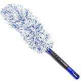 Zwipes Microfiber Long Flexible Duster | Hypoallergenic | Bends to Reach High Corners and Under Furniture | Attaches to Extension Pole