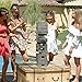 GoSports Giant Wooden Toppling Tower - Stacks Up to 5 ft - Gray Wood Stain