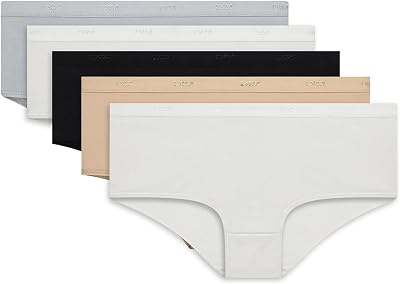 Boxer da donna set di 5 | Les Pockets Ecodim Soft Touch | Cotton Stretch | Extra Flat Finishes | Everyday Comfort | Multicolore