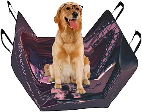 Unique Debora Custom Waterproof Oxford Pet Car Seat Dog Hammock 55.19x43.31 Inch The Witch And The Dragon With A Skull PBS-173