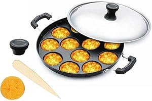 Appam Patra with Lid and Side Handle/ kulipaniyaram pan nonstick/ appe/ aapee ka sacha/ panniyaram kadai APPAM Paniarakkal wi