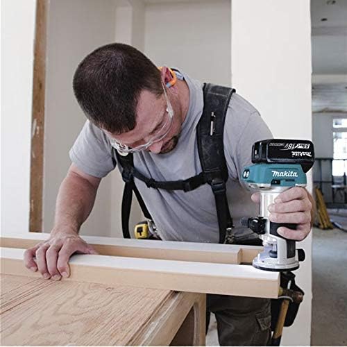 Makita DRT50ZJX3 18V Li-Ion LXT Brushless Router Trimmer Complete with 4 Base Assemblies Supplied in A Makpac Case - Image 4