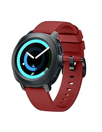 betterconn para Gear S2 Classic Gear reloj deportivo correa, correa de silicona suave para Samsung Gear S2 Classic SM R732 r735 Moto 360 2 nd (2015) 42 para hombre ticwatch 2 Gear Sport sm r600 Smartwatch, Paquete de 4