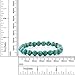 Gem Stone King 8MM Round Blue Green Simulated Turquoise Stretchy Bracelet for Women