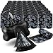 Paws & Pals 1000 Black Pet Dog Waste Bags for Poop Removal Disposal Heavy Duty with Walk Leash Bone Dispenser and Leash Clip, Disposal, Black