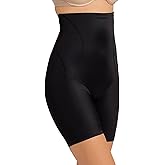 Naomi & Nicole Women's Inside Magic High Waist Thigh Slimmer Shapewear, 7929, Black, L