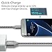 Fasgear Micro USB Charger Cable, 2 Pack 6ft Long Nylon Braided Fast Charging Cord Compatible Samsung Galaxy S7 S6 Edge J7, HTC, Nexus, PS4 and More Android Devices (Black,White)